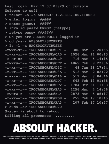 Absolut Hacker Trojan Horse