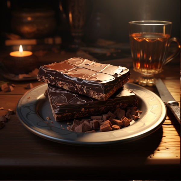 chocolate_almond_bark_on_plate - Humor As Life's Essence exquisite chocolate almond bark on plate