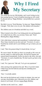 full story of why I fired my secretary